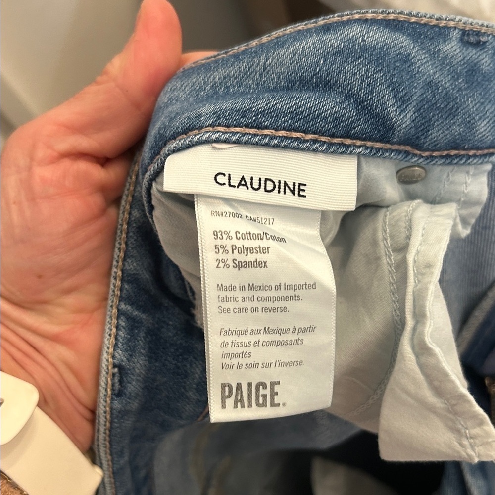 PAIGE Women's Light Blue Claudine size 32 - Picture 6 of 6